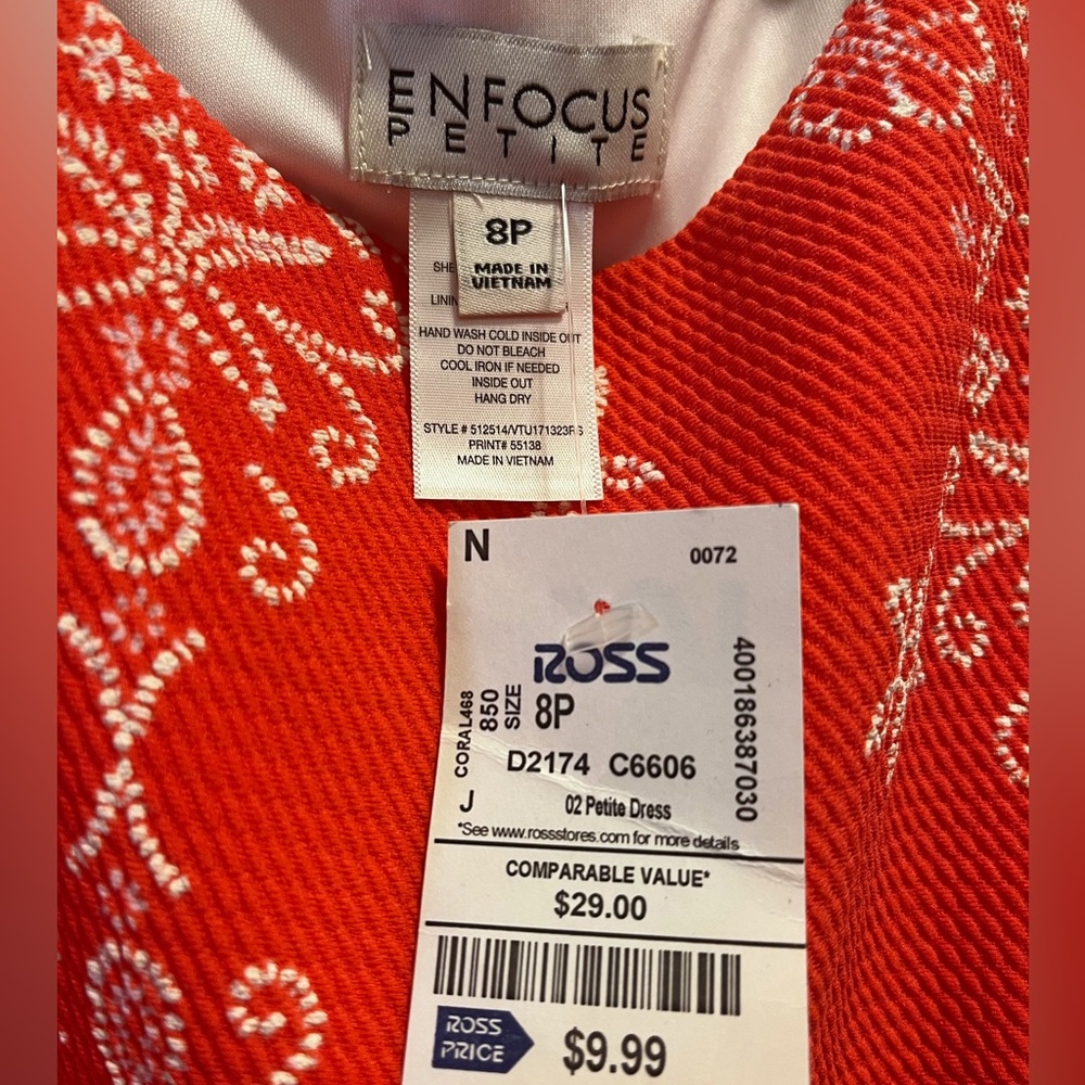 Orange and white dress - Picture 3 of 3